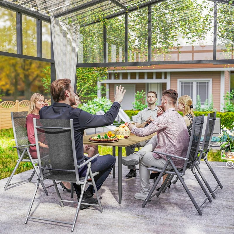 Nancy's Silandro Tuintafel - Eettafel voor buiten - Buitentafel - Bruin - ± 150 x 90 x 75 cm