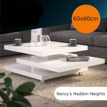 Nancy's Haddon Heights Coffee Table - Modern - Versatile - High Gloss Finish - 60 x 60 x 31 cm