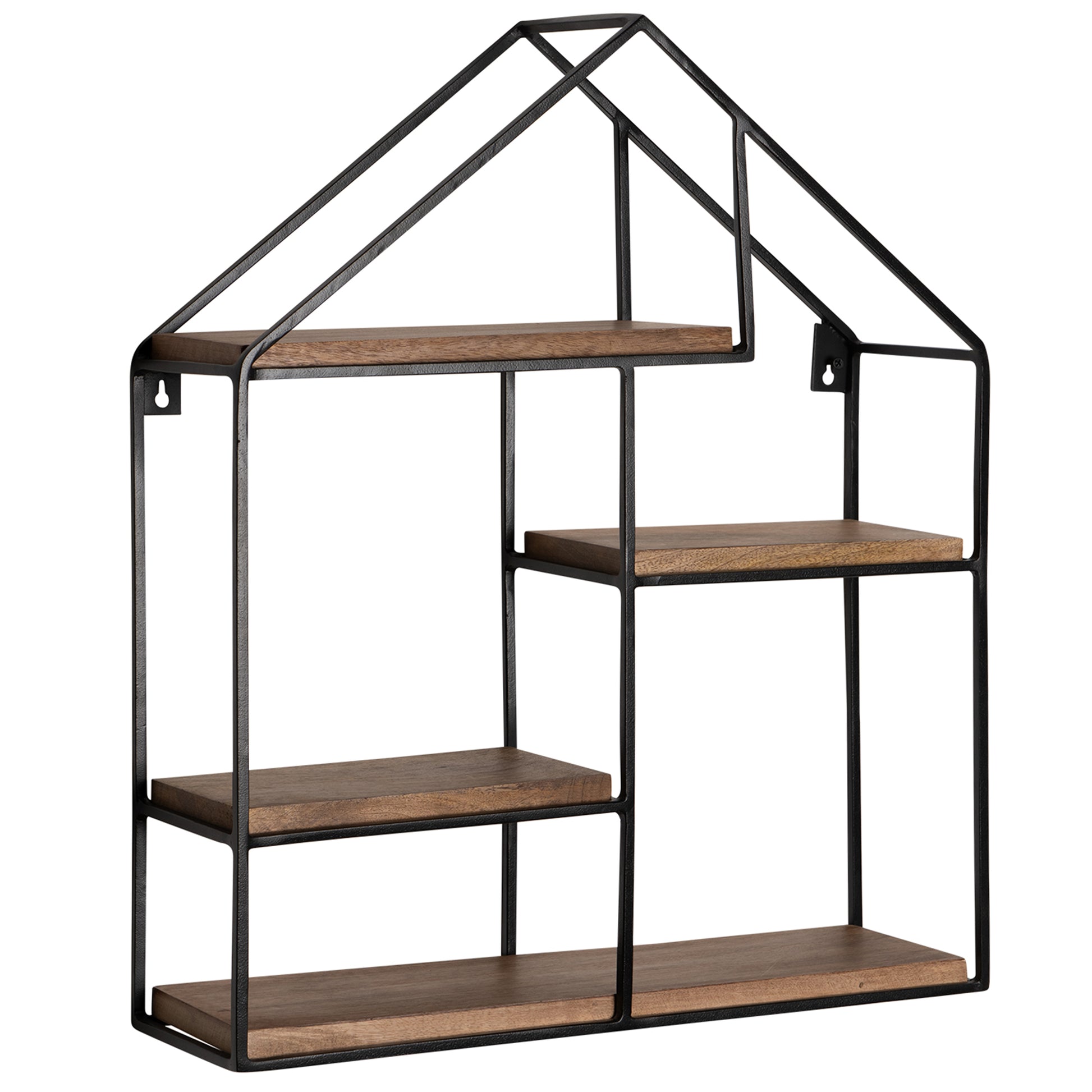 Nancy's Valbom Wandplank - Wandrek - Massief Mangohout - ± 50 x 15 x 60 cm