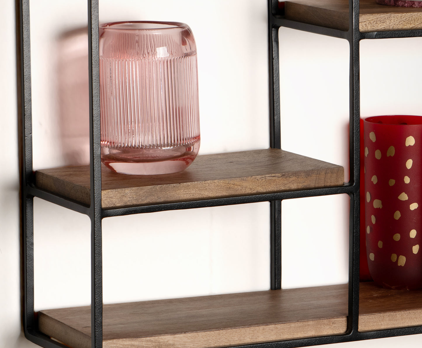 Nancy's Valbom Wandplank - Wandrek - Massief Mangohout - ± 50 x 15 x 60 cm