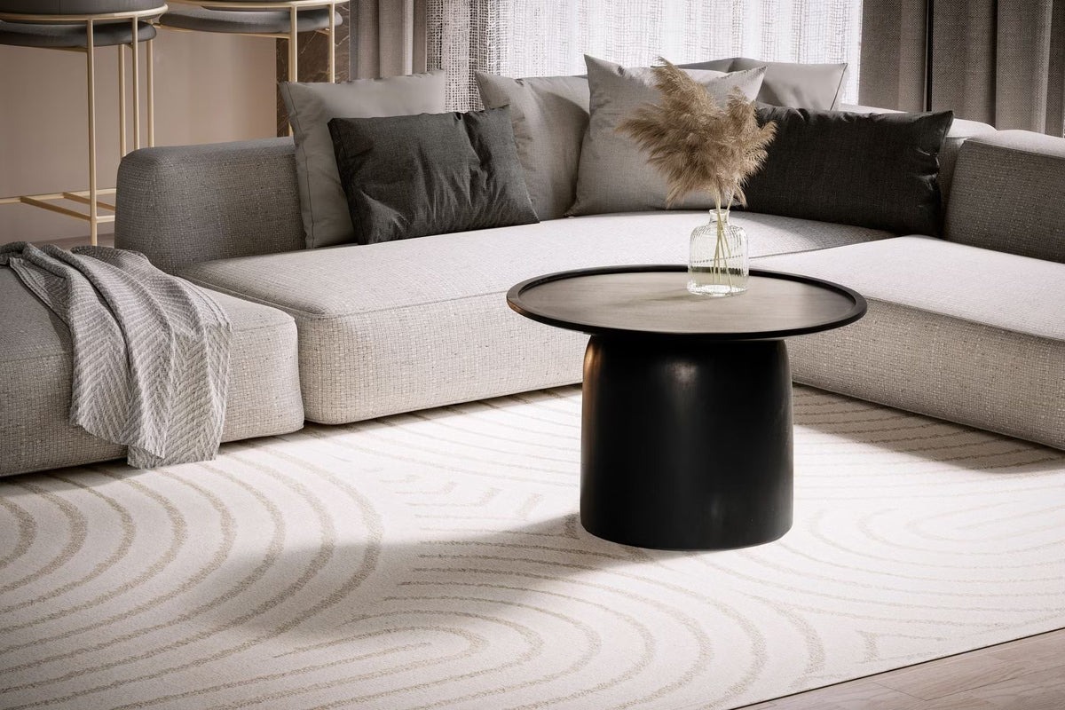 Nancy's Turate Salontafel - Koffietafel - Bijzettafel - Zwart - Massief Mangohout - 60 x 60 x 40 cm