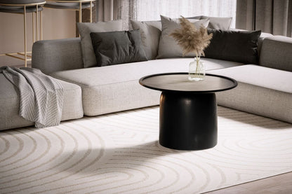 Nancy's Turate Salontafel - Koffietafel - Bijzettafel - Zwart - Massief Mangohout - 60 x 60 x 40 cm
