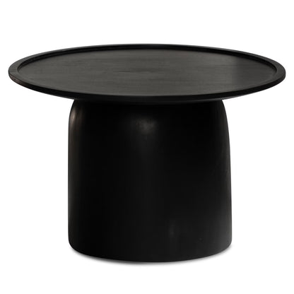 Nancy's Turate Salontafel - Koffietafel - Bijzettafel - Zwart - Massief Mangohout - 60 x 60 x 40 cm