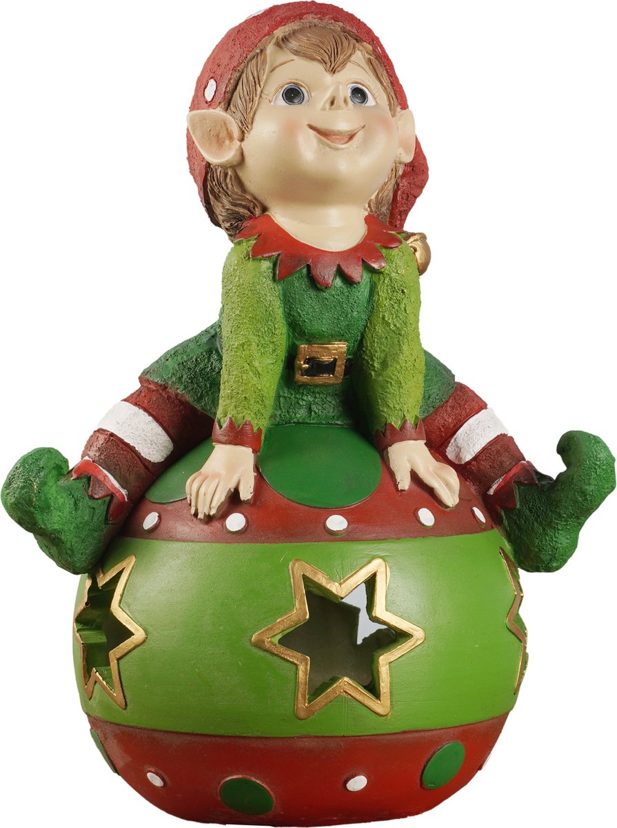 Kristmar Christmas elf with LED lighting Green