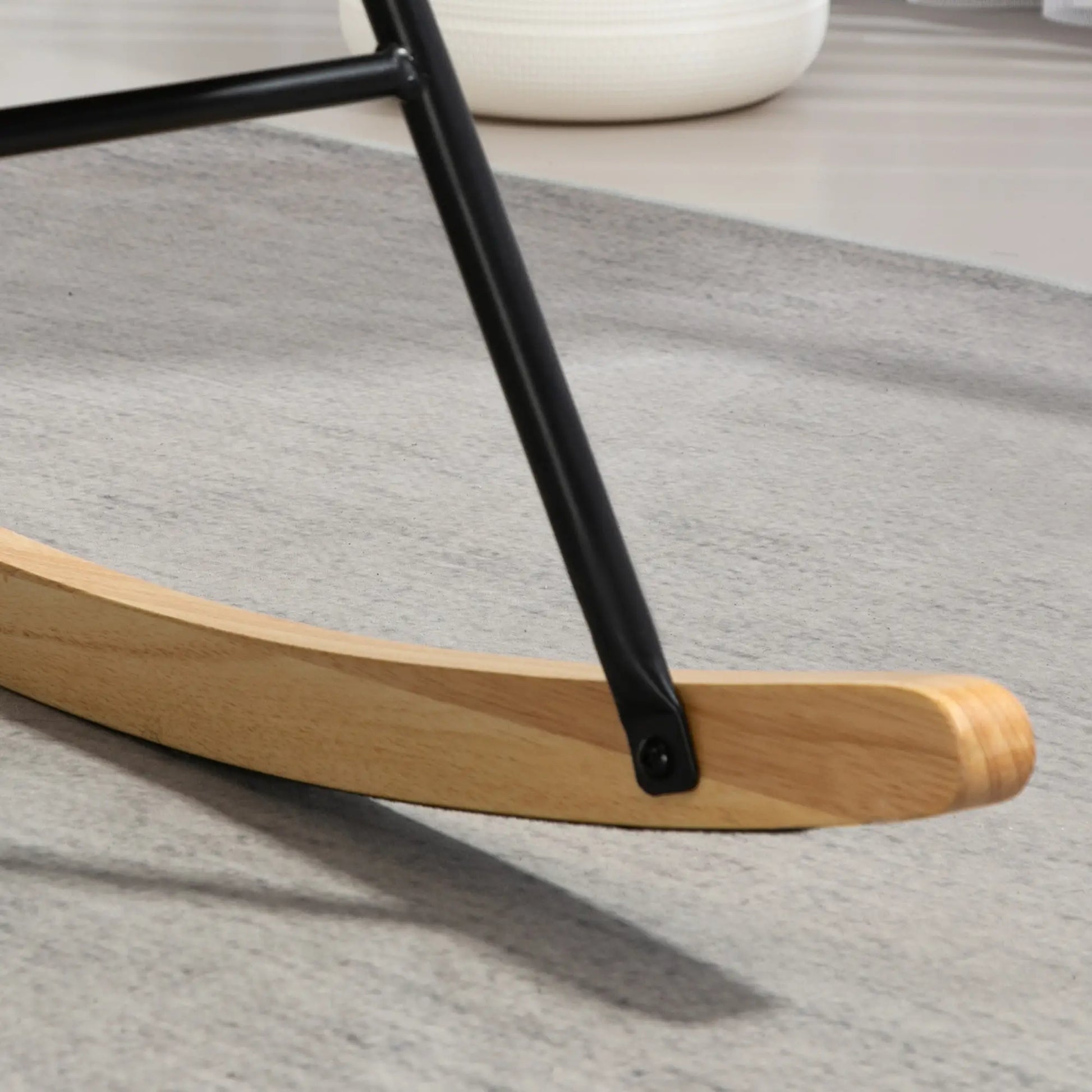 Nancy's Vermoil Schommelstoel - Relaxstoel - Loungestoel - Roomwit - Fluweel