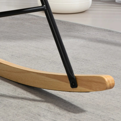 Nancy's Vermoil Schommelstoel - Relaxstoel - Loungestoel - Roomwit - Fluweel