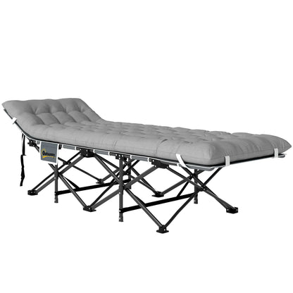 Nancy's Gattinara Stretcher - Campingbed - Veldbed - Grijs - ± 190 x 65 x 35 cm