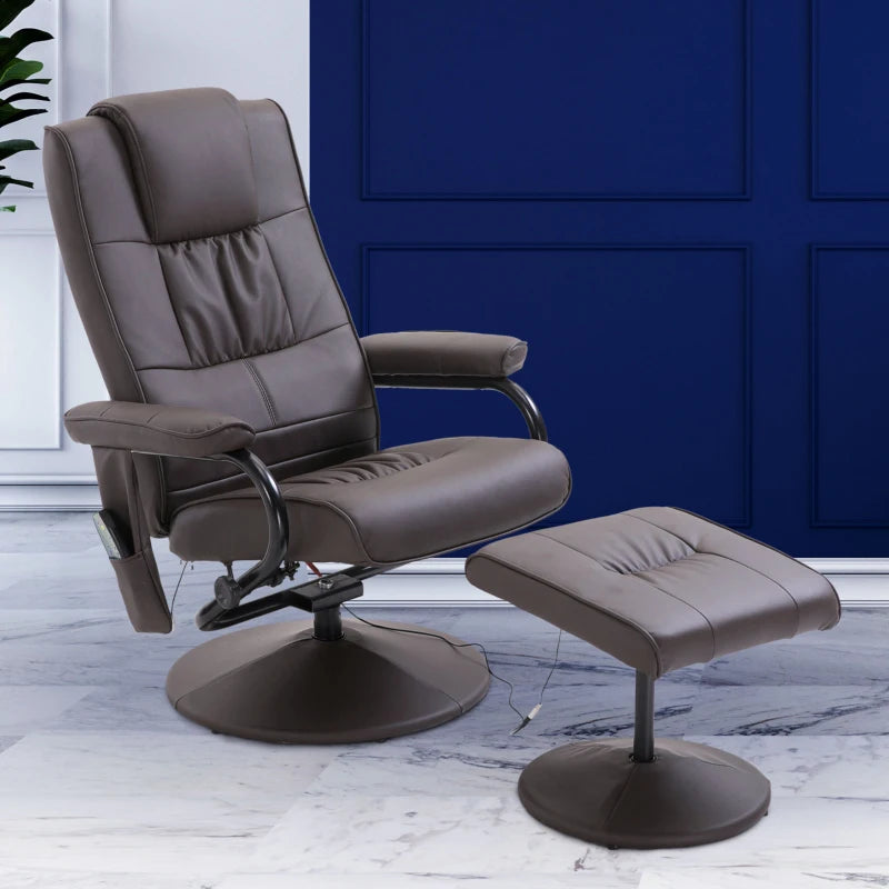 Nancy's Bobadela Massagestoel - Massage Fauteuil - Relaxstoel - Bruin - Kunstleer
