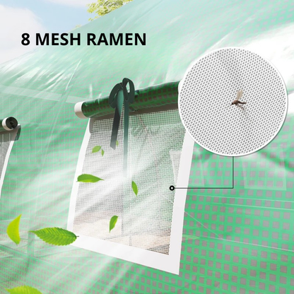 Nancy's Pizzo Tuinkas - Kweekkas - Plantenkas - Tunnelkas - UV-Bestendig - Waterafstotend - Groen - 400 x 295 x 200H cm