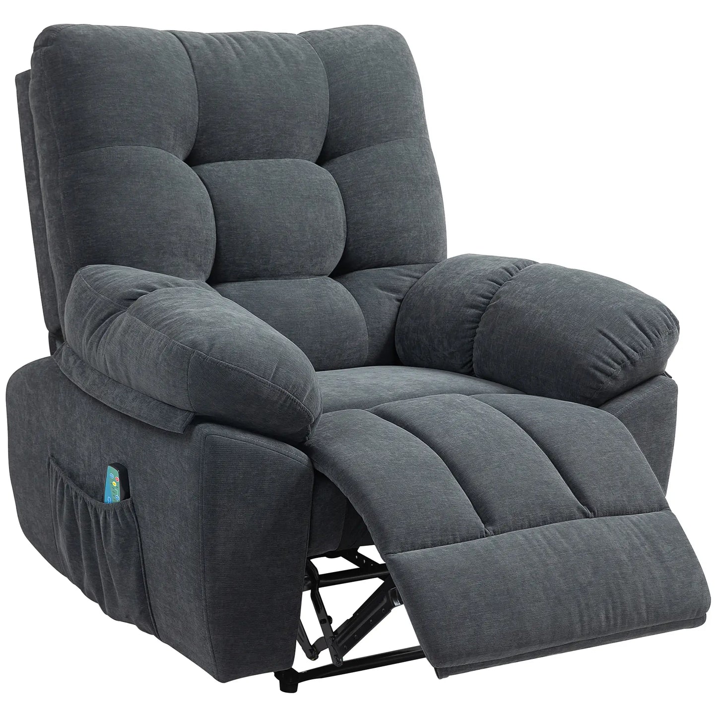 Nancy's Ferrandina Massagestoel - Relaxfauteuil - Loungestoel - Donkergrijs