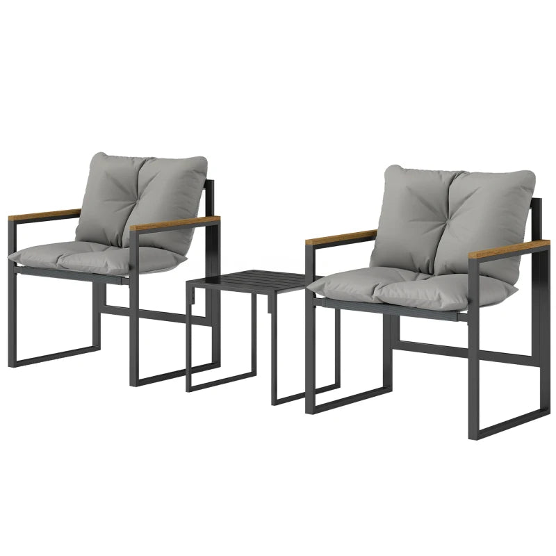 Nancy's Reggello Bistroset - Tuinstoelen - Loungestoelen - Balkonstoelen - Zwart / Grijs
