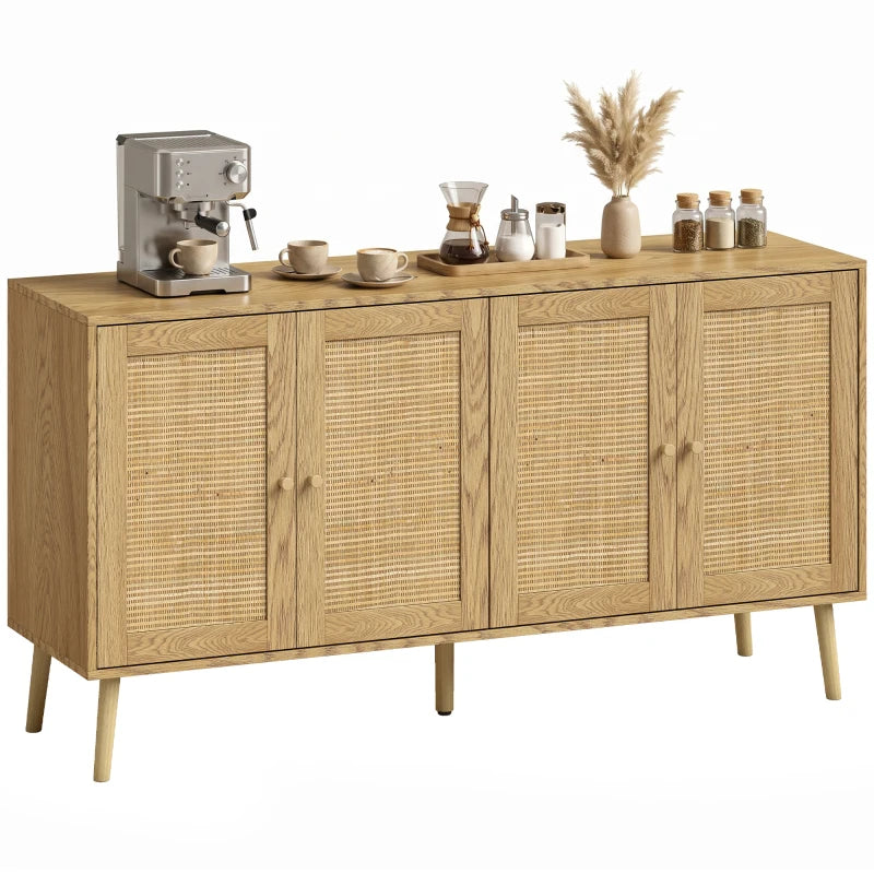 Nancy's Telve Dressoir - Opbergkast - Sideboard - Boho Stijl - Natuurlijk hout - 140 x 40 x 75 cm