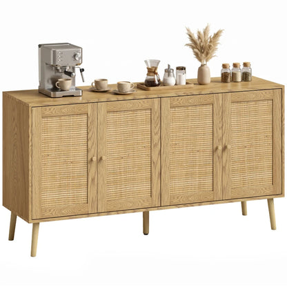 Nancy's Telve Dressoir - Opbergkast - Sideboard - Boho Stijl - Natuurlijk hout - 140 x 40 x 75 cm
