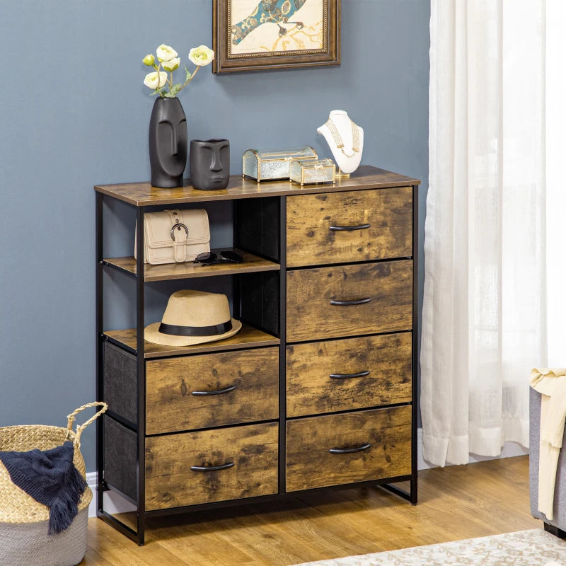 Nancy's Agrobom Commode - Dressoir - Sideboard - Opbergkast - Bruin / Zwart - ± 85 x 30 x 90 cm