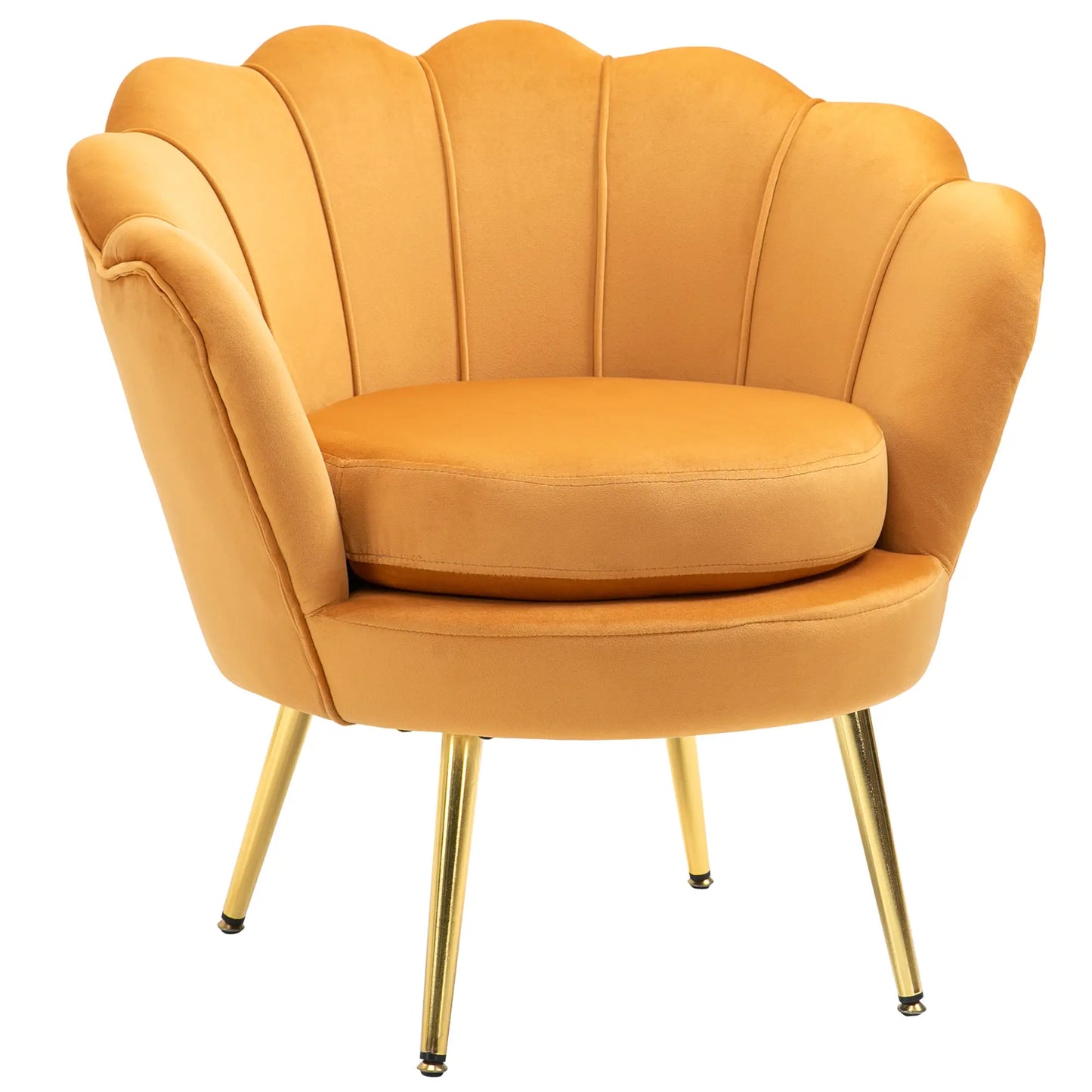 Nancy's Cunevo Fauteuil - Loungestoel - Relaxstoel - Geel / Goud - Fluweel