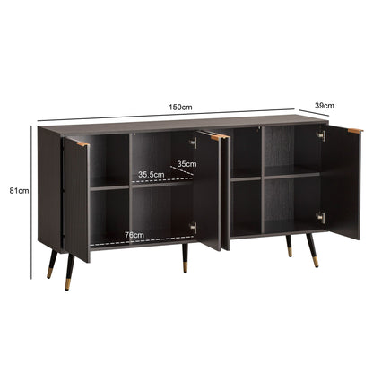 Nancy's Benquerença Dressoir - Sideboard - Opbergkast - Zwart - ± 150 x 40 x 80 cm