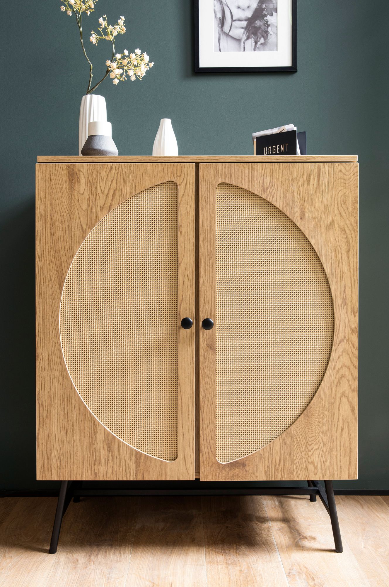 Nancy's Meimoa Commode - Opbergkast - Sideboard - Dressoir - Polyrattan - ± 80 x 40 x 100 cm
