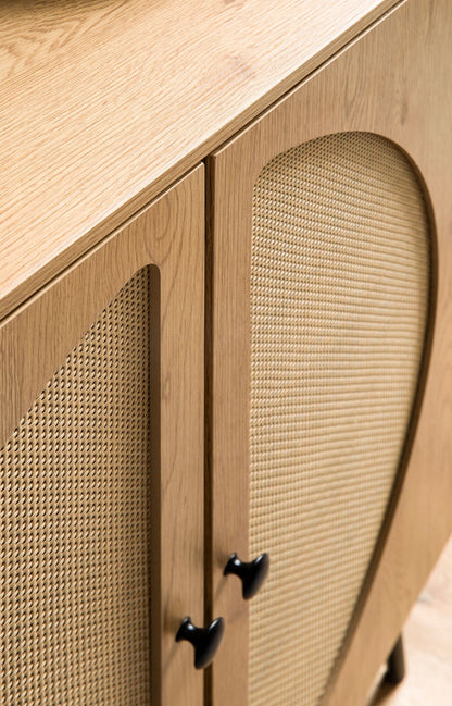 Nancy's Meimoa Commode - Opbergkast - Sideboard - Dressoir - Polyrattan - ± 80 x 40 x 100 cm