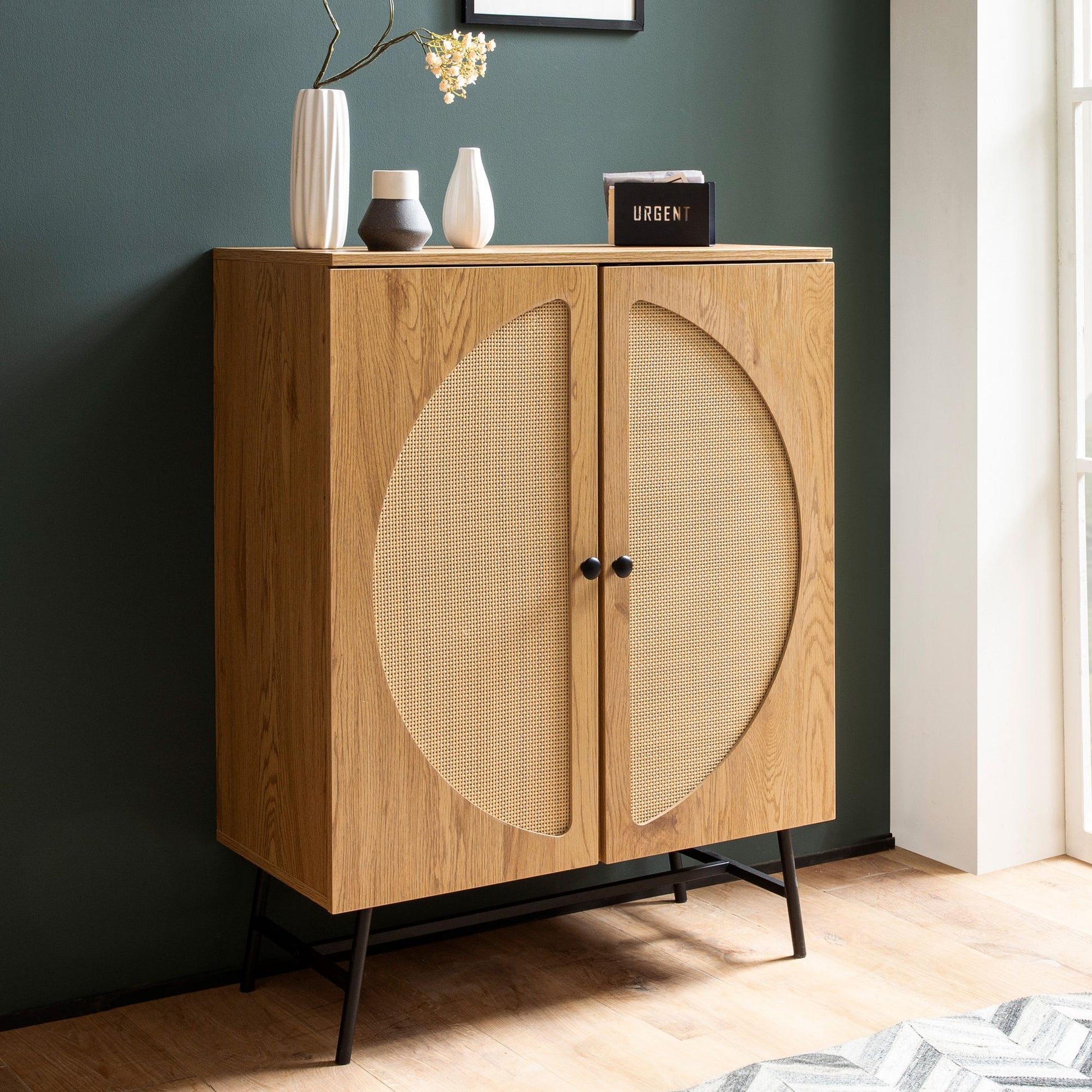 Nancy's Meimoa Commode - Opbergkast - Sideboard - Dressoir - Polyrattan - ± 80 x 40 x 100 cm