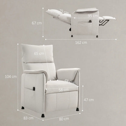 Nancy's Gignese Elektrische Fauteuil - Relaxfauteuil - Crème - Fluweel