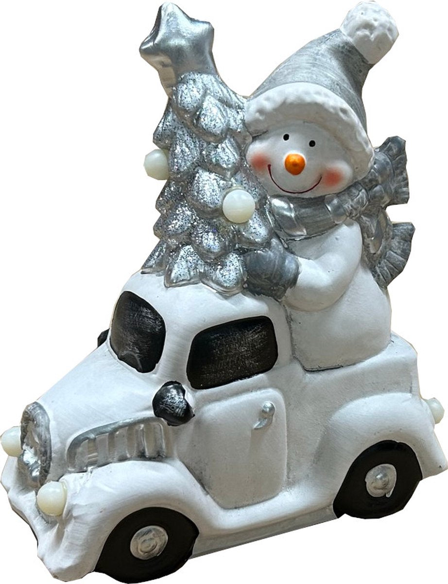 Kristmar Sneeuwpop in truck met LED