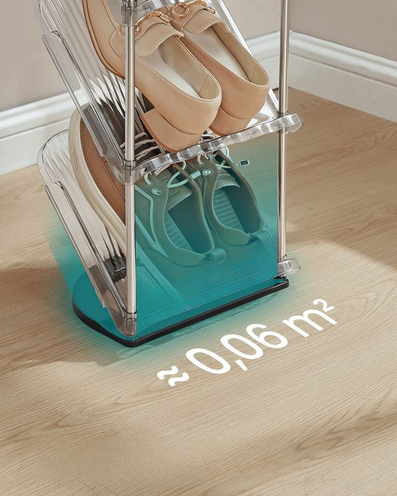 Nancy's Picciame Schoenenrek - Opbergrek voor schoenen - Grijs - RVS - ± 25 x 30 x 105 cm