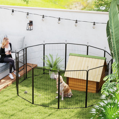 Nancy's Cogne Puppybox - Honden Ren - Puppyren - Zwart - Staal