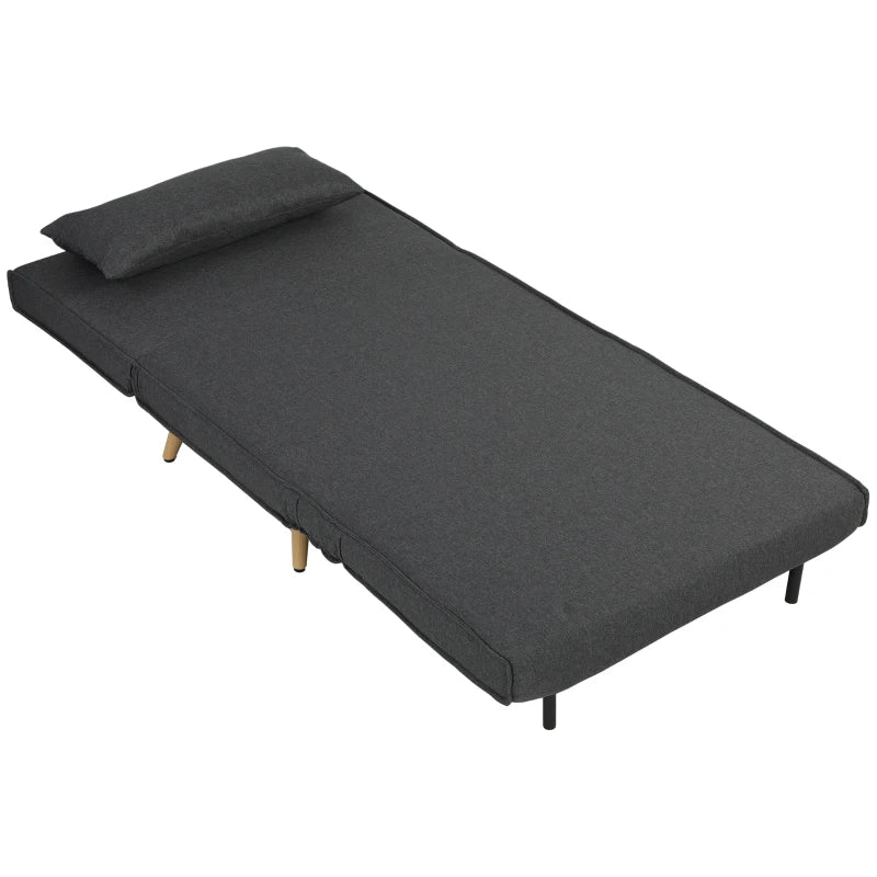 Nancy's Staggia Slaapbank - Logeerbed - Slaapstoel - Grijs - Linnenlook