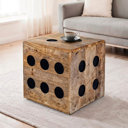 Nancy's Mombarcaro Bijzettafel vierkant - Salontafel - Koffietafel - Massief Mangohout - ± 40 x 40 x 40 cm