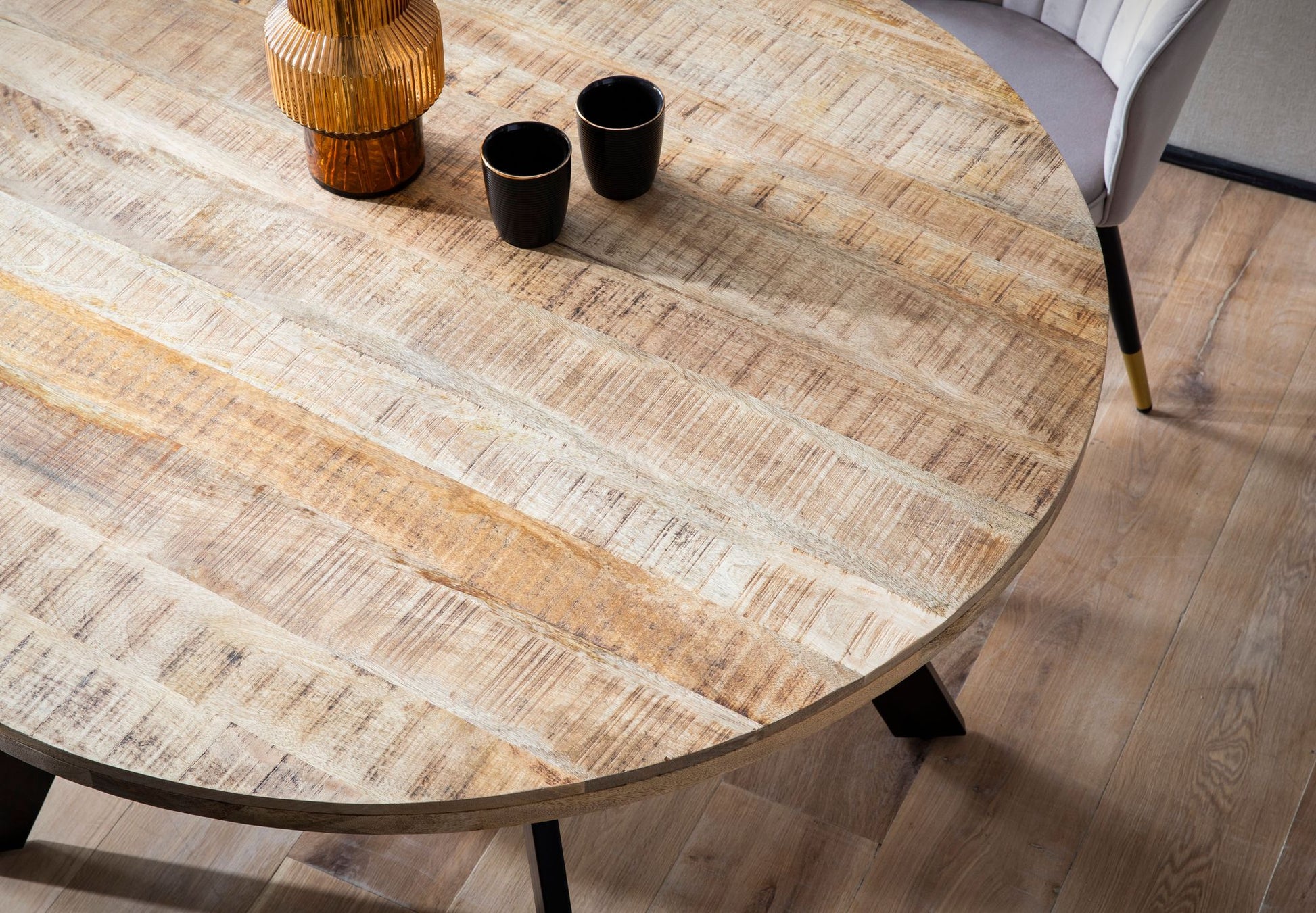 Nancy's Canelas Ronde Eettafel - Eetkamertafel - Keukentafel Rond - Massief Mangohout - ± Ø 120 x 75 cm