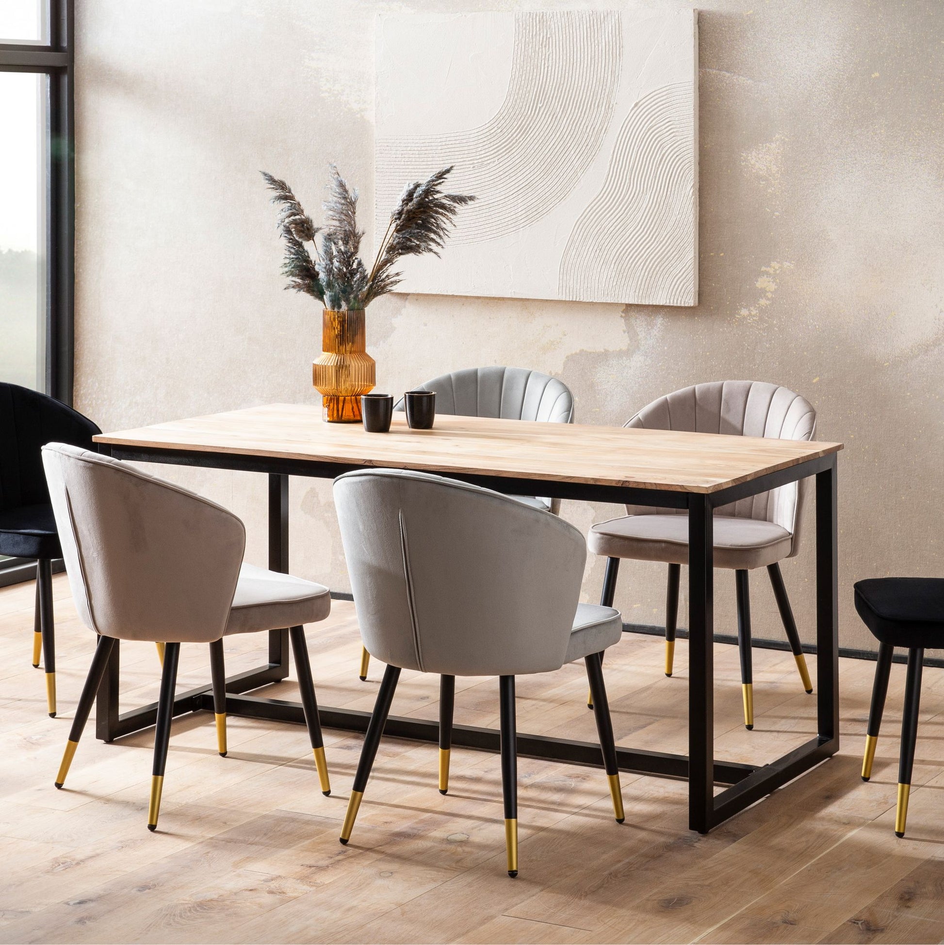Nancy's Beselga Eettafel - Eetkamertafel - Keukentafel - Massief Acaciahout - ± 180 x 90 x 75 cm