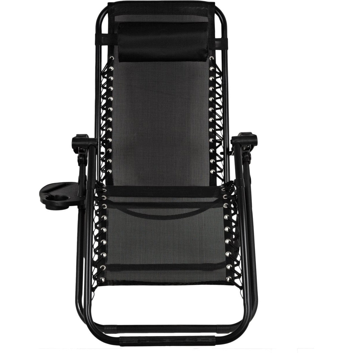 Eleganca Foldable Garden Chair Lounger Black