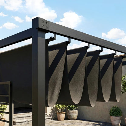 Nancy's Primiero Pergola - Terrasoverkapping - Intrekbaar dak - Grijs - Staal - ± 385 x 300 x 220 cm