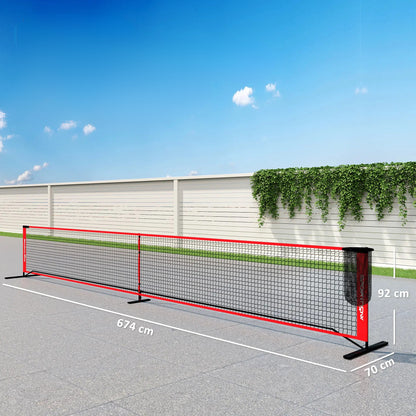 Nancy's Edolo Badminton Set - Speelset - Draagbaar - Rood / Zwart / Geel - ± 675 x 70 x 90 cm