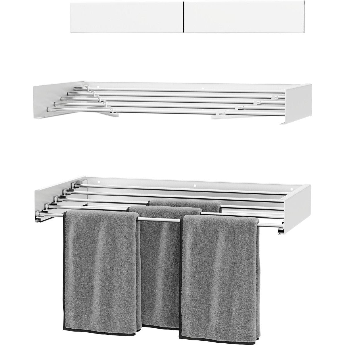 Milano Luxurious Collapsible wall laundry rack 80cm White