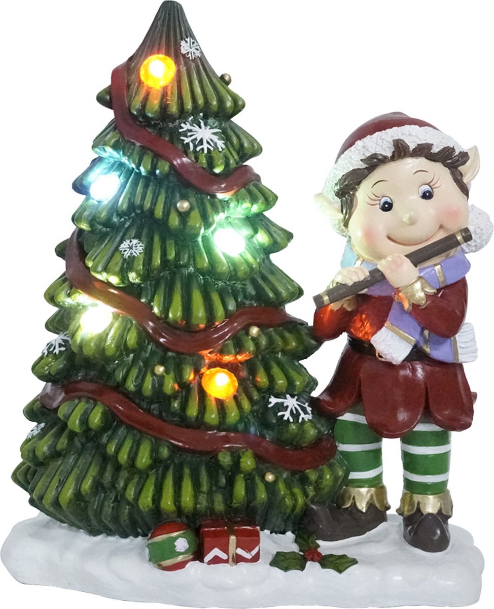 Kristmar Christmas ornament elf with LED lighting