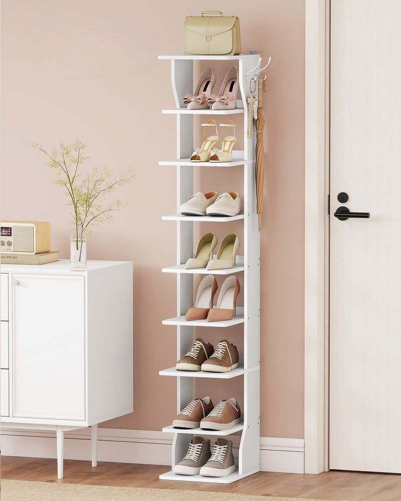 Nancy's Paola Schoenenrek - Opbergrek voor schoenen - Wit - ± 25 x 30 x 145 cm