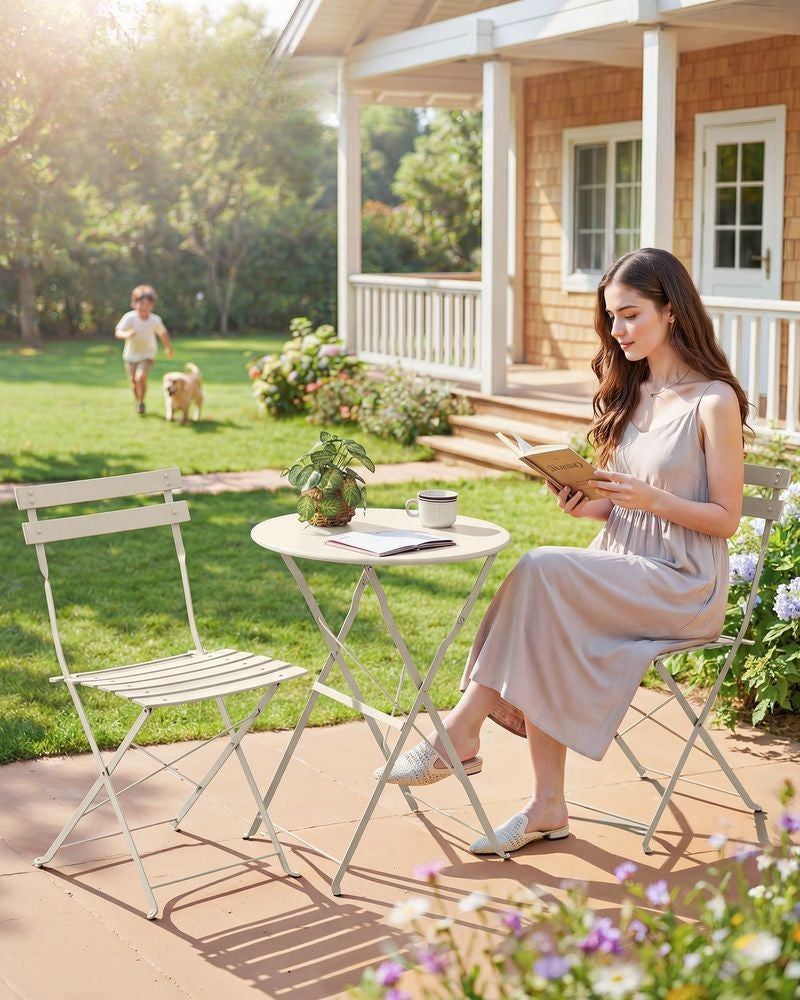 Nancy's Rovereto Bistroset - Balkonset - Tuinset - Beige - Staal