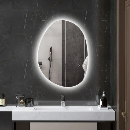 Nancy's Dazio Badkamerspiegel - Spiegel met Verlichting - Anticondensfunctie - Zilver - 70L x 5 x 50 cm