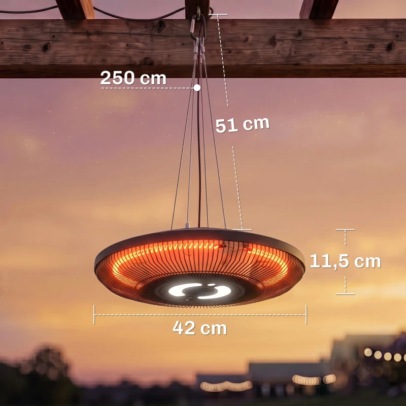 Nancy's Tredozio Terrasverwarming - Terras verwarmer - Infraroodverwarming - Verlichting - Zwart