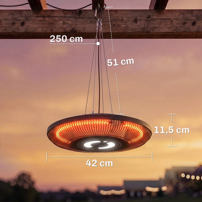 Nancy's Tredozio Terrasverwarming - Terras verwarmer - Infraroodverwarming - Verlichting - Zwart