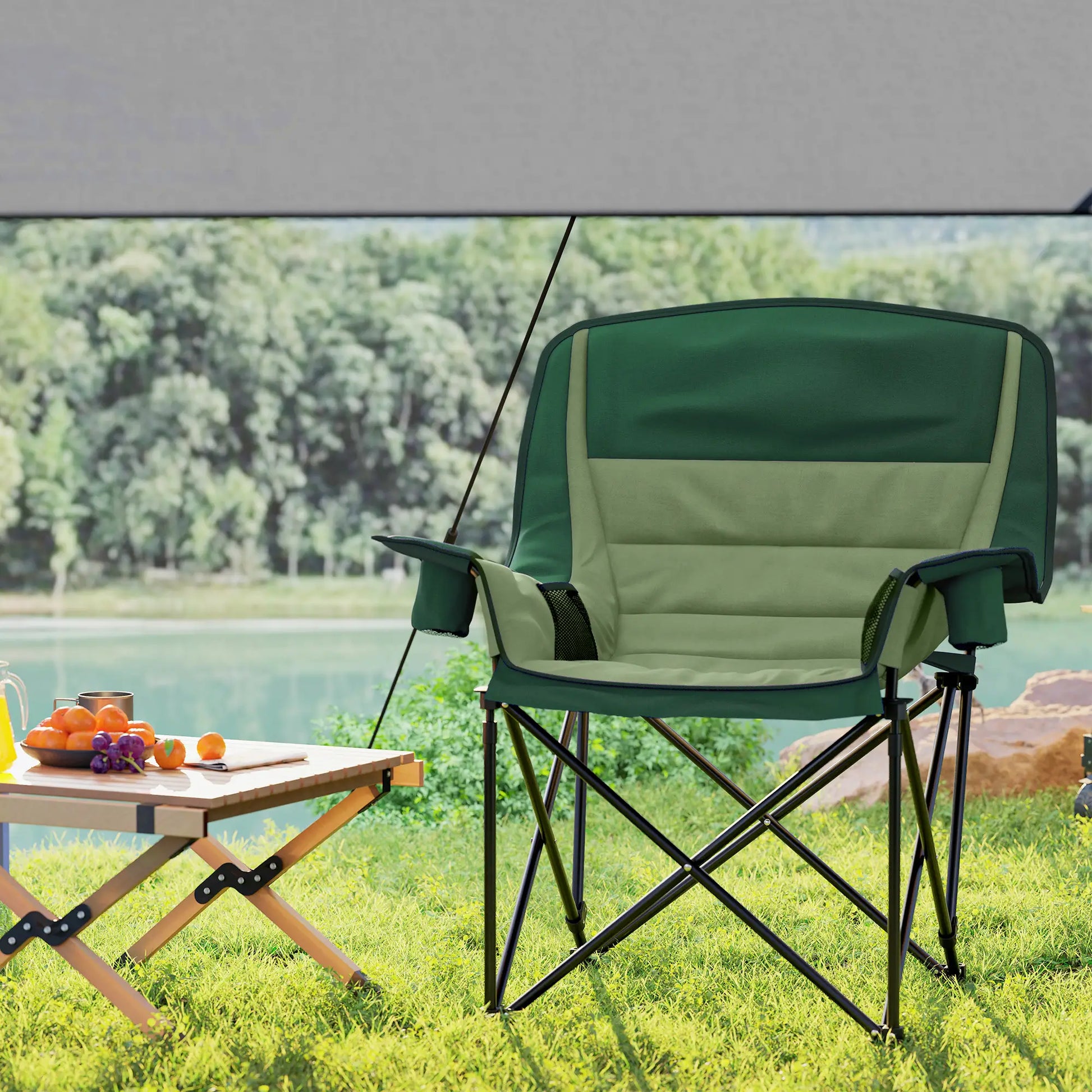 Nancy's Druento Campingstoel - Vouwstoel - Visstoel - Groen