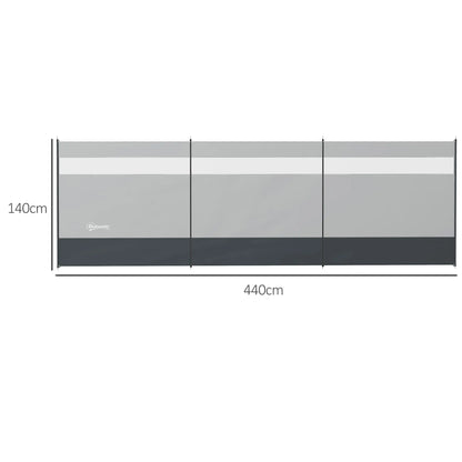 Nancy's Civezzano Windscherm - Privacyscherm - Grijs - 440 x 140 cm