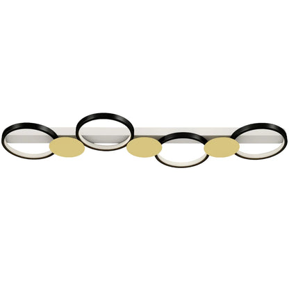 Nancy's Palagano Plafondlamp - Plafondverlichting - LED-Lamp - Wit / Zwart / Goudkleurig