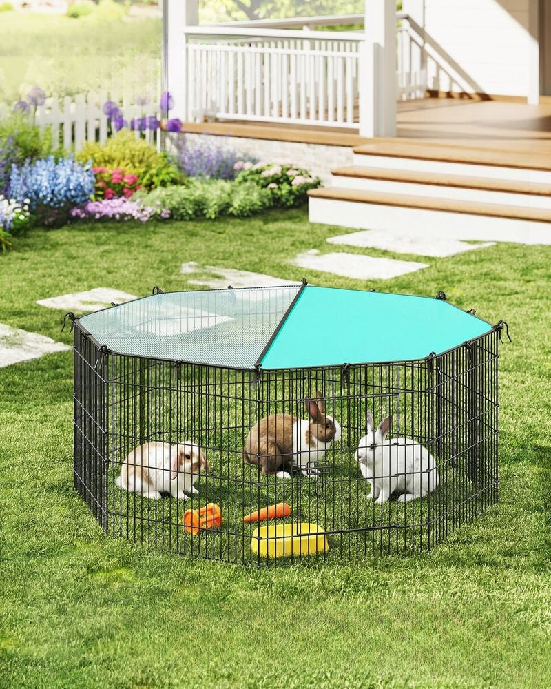 Nancy's Pracchia Dierenren - Cavia ren - Zwart - Staal - ± 140 x 140 x 60 cm