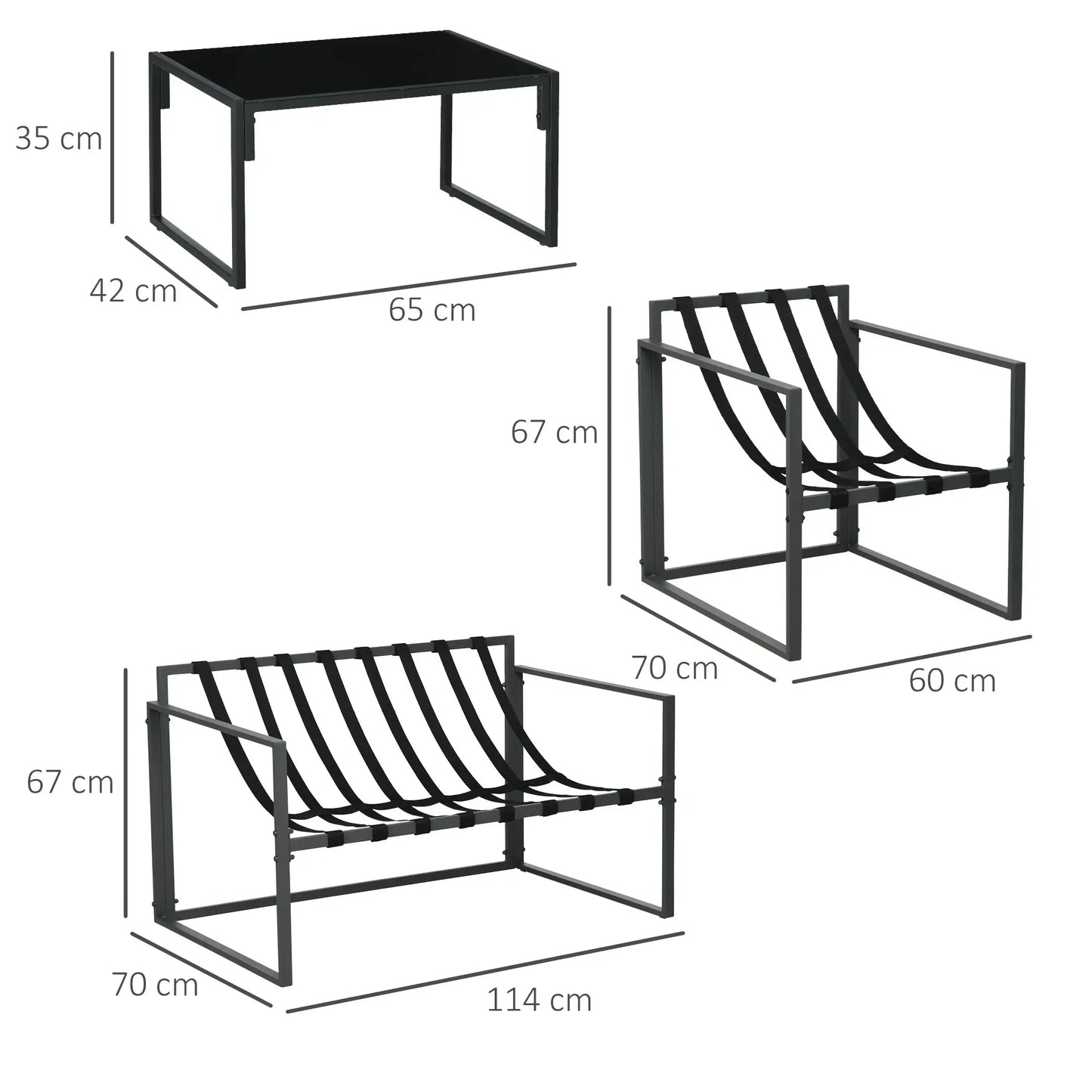 Nancy's Corfino Tuinset - 4-Delige Buiten Set - Tuinmeubelset - Grijs / Beige