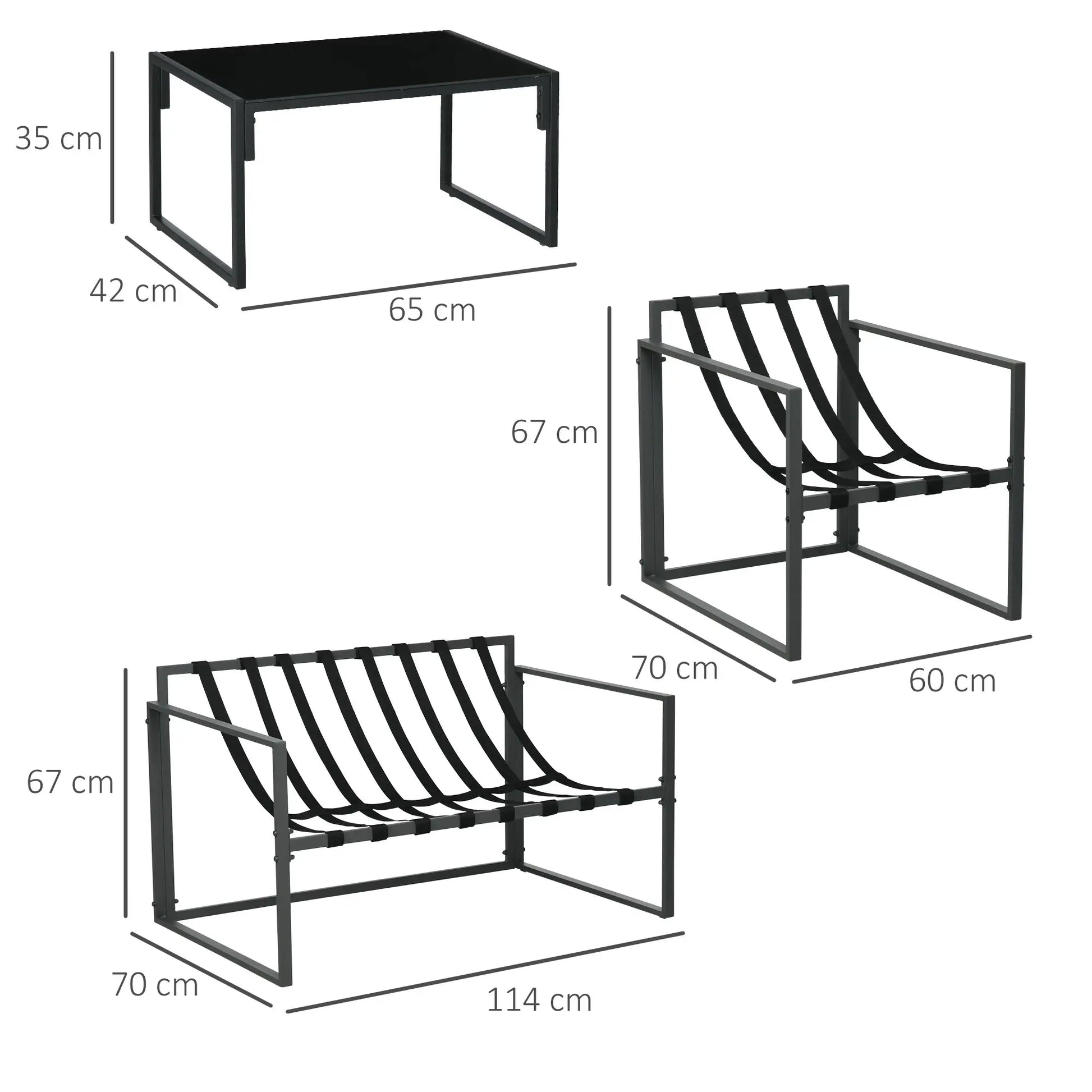 Nancy's Corfino Tuinset - 4-Delige Buiten Set - Tuinmeubelset - Grijs / Beige