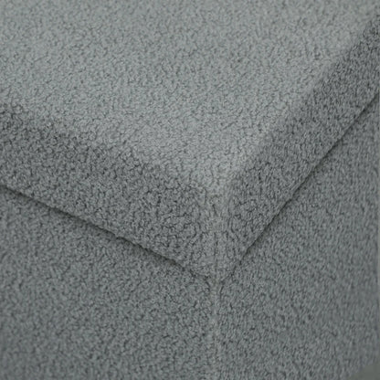 Nancy's Montescudo Opbergbank - Bankje met opbergruimte - Donkergrijs - Fluweel - ± 75 x 40 x 40 cm
