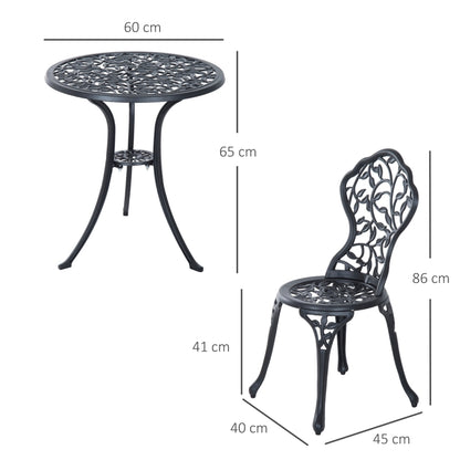 Nancy's Bisou Bistro set - Garden set - Balcony set - Black