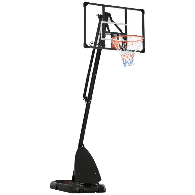 Nancy's Welland Basketbalstandaard, verstelbare baskethoogte 2,3-2,9 m, onderste stootlijst, vulbare voet